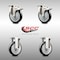 Service Caster 5 Inch 316SS Black Polyurethane Swivel Top Plate Caster Lock Brake 2 Rigid, 2PK SCC-SS316TTL20S514-PPUB-BLK-2-R-2 - alternate 3
